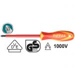 מברג מבודד לחשמלאי מגנטי, פיליפס 1000V PZ2X100