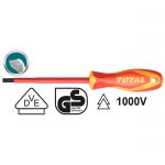 מברג מבודד לחשמלאי מגנטי שטוח 1000V 4x100