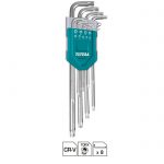 סט 9 מפתחות טורקס ארוכים , Cr-V, מחוזק לשימוש מקצועי