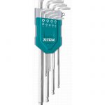 סט 9 מפתחות אלן כדורי מ"מ , Cr-V, מחוזק לשימוש מקצועי