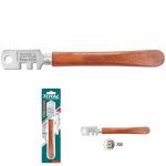 סכין לחיתוך זכוכית עם ידית עץ + 6 גלגלי חיתוך - סט