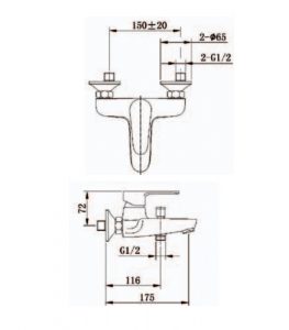⁦ברז אמבט מעוצב ISOLA⁩ – תמונה ⁦3⁩