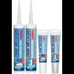 סיליקון נגד עובש SARATOGA BIANCO-SAN דגם FungHalt שקוף 280 מ"ל - סיליקון אצטי נגד עובש עם שקיפות מושלמת ואלסטיות גבוהה לסניטריים