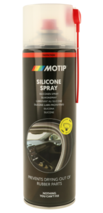 ספריי סיליקון MOTIP MO90107 נפח 500 מ"ל לשימון והגנה על חלקי גומי ופלסטיק