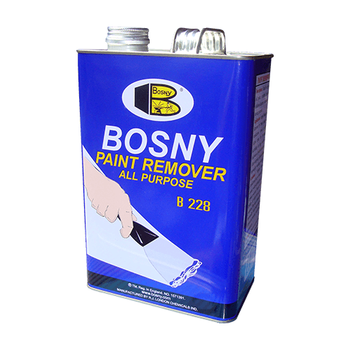 מסיר צבע Bosny B228 בנפח 3.5 קילוגרם - מוצר מקצועי במרקם ג'ל שקוף להסרה מהירה ויעילה של צבעים