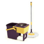 דלי הפלא ערכת מופ סוחט HG דגם 98601 - ערכת ניקוי מקצועית הכוללת דלי עם מנגנון סחיטה חכם ומופ מיקרופייבר איכותי