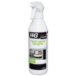 מנקה תנורי מיקרוגל HG דגם 526050106 בנפח 500 מ"ל להסרה מהירה של שומן ושאריות מזון דביקות. בטוח לכל סוגי המיקרוגלים