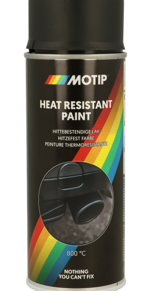 ספריי צבע עמיד בחום MOTIP אפור 400 מ"ל דגם 8711347040377 מק"ט 10559 - עמידות עד 800 מעלות