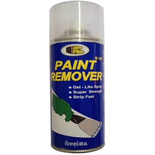 ספריי מסיר צבע בוסני דגם B228 בנפח 400 מ"ל עם פורמולת ג'ל-ספריי עוצמתית להסרה מהירה של צבעים ולכות ממגוון משטחים