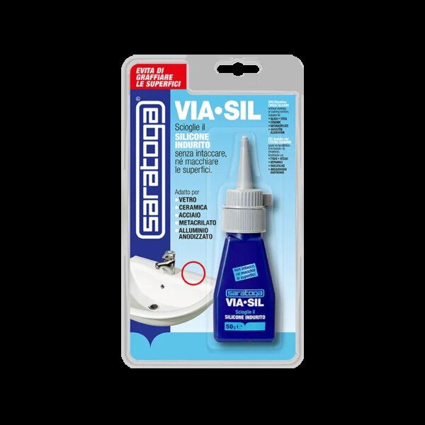 בקבוק נוזל Saratoga VIA-SIL INDURITO דגם 85.172.001 נפח 100ml - מסיר סיליקון מקצועי במרקם ג'ל עם חומצות מאוזנות ומעכבי קורוזיה להסרה ברמה מולקולרית