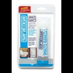 אמייל לבן SARATOGA דגם WHITE ENAMEL 45 גרם מק"ט 57.105.002 - לתיקון שריטות סדקים ופגמים במשטחי אמייל ופורצלן עם עמידות גבוהה לחום