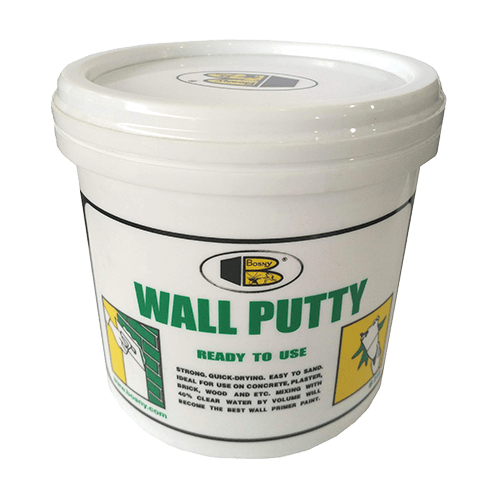 דבק שפכטל BOSNY B219 Wall Putty 5 קג מוכן לשימוש עם מרית למילוי סדקים וחורים במשטחים