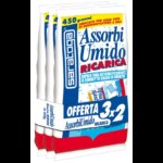 אריזת מילוי Saratoga AssorbiUmido דגם 93.612.001 כולל 3 שקיות 450 גרם - מילוי מקורי למכשיר סופח לחות עם פתיתי גביש לבנים ללא ריח וחומרים נדיפים