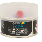 חומר פחחות פוליאסטר MOTIP 2 ק"ג אפור דו רכיבי מק"ט 10955 לתיקון פגמים במשטחי פלדה אלומיניום עץ ובטון עם יכולת שימוש עד 2 ס"מ עובי