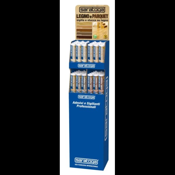 קרטוש סיילנט אקרילי Saratoga Legno E Parquet דגם TEAK בצבע טיק 310ml - ניתן לליטוש והשחזה וצביעה כבר לאחר 30 דקות מהשימוש