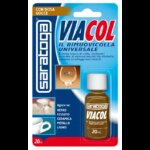 בקבוק מסיר דבק Saratoga Via-Col דגם 57.002.001 נפח 20ml - מסיר דבק אוניברסלי עם מינון טיפות מדויק לזכוכית בד קרמיקה מתכת ועץ