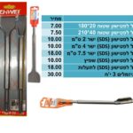 איזמל לקונגו SDS MAX שטוח 7.5 ס"מ אורך 400 מ"מ