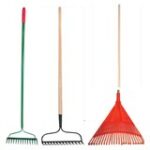 מגרפה 14 שן מחוזק ידית מתכת