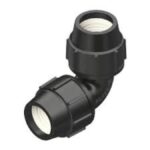 זוית °90 שחור 25*25 PLASSON