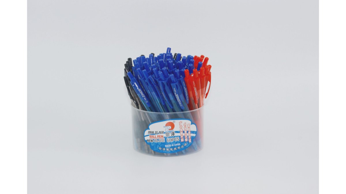 69afe933d5fdebcf7f68da1f עט לחצן 60 בכוס – תמונה 1