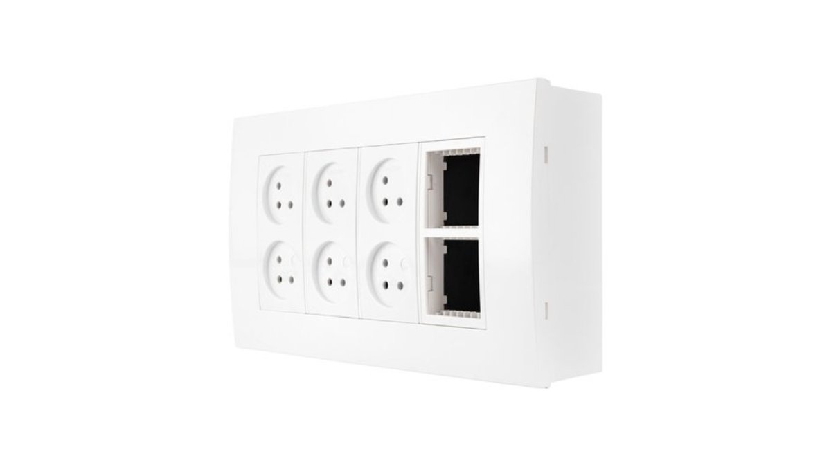 69afe975d5fdebcf7f68db89 FIX STYLE 8 + עה"ט + 6 שקעים ומתאם – תמונה 1