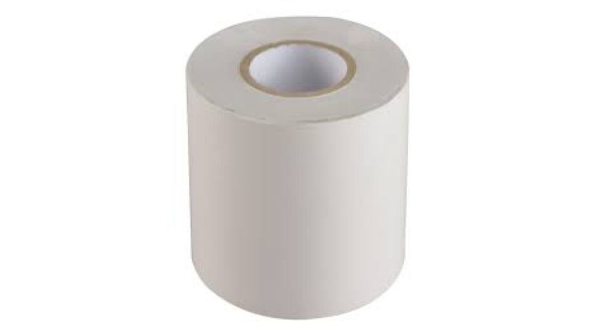 69afe98ddd30e9dbd31d2609 סרט בידוד PVC דביק **רחב** - לבן – תמונה 1