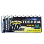 AAA LR03 TOSHIBA אלקליין אריזת 10 יחידות במגש